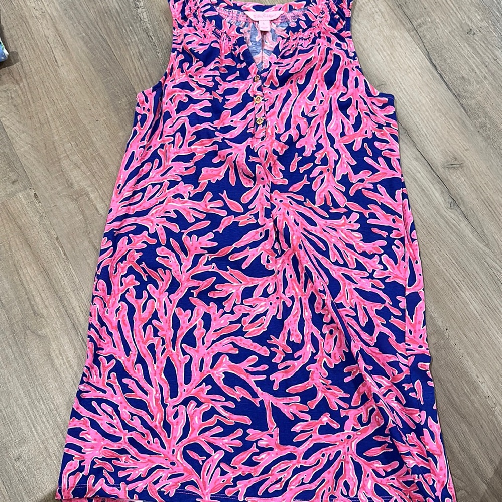 Lilly Pulitzer Girls Coral Shift Dress